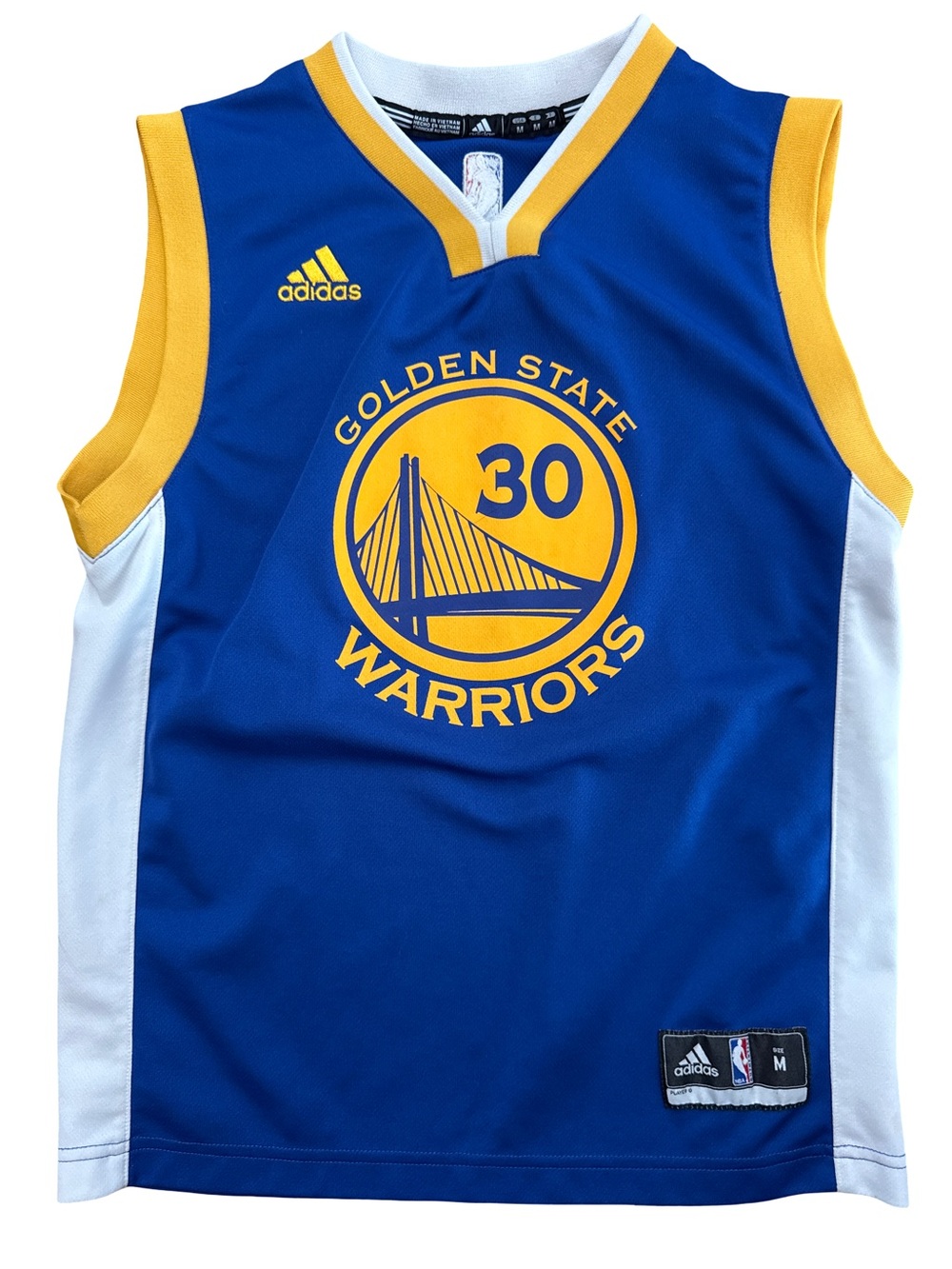 Golden State Warriors Stephen Curry Youth Boys Med Jersey NBA Curry 30 Adidas